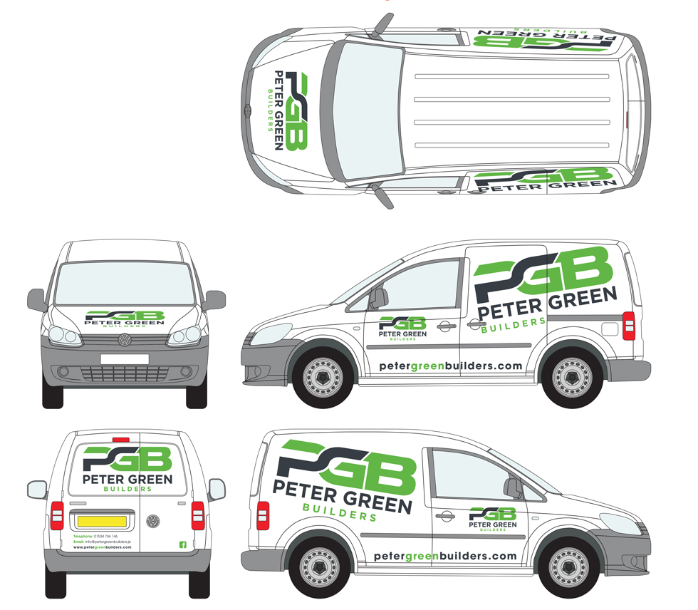 Peter Green Builders Vehicle Livery Design