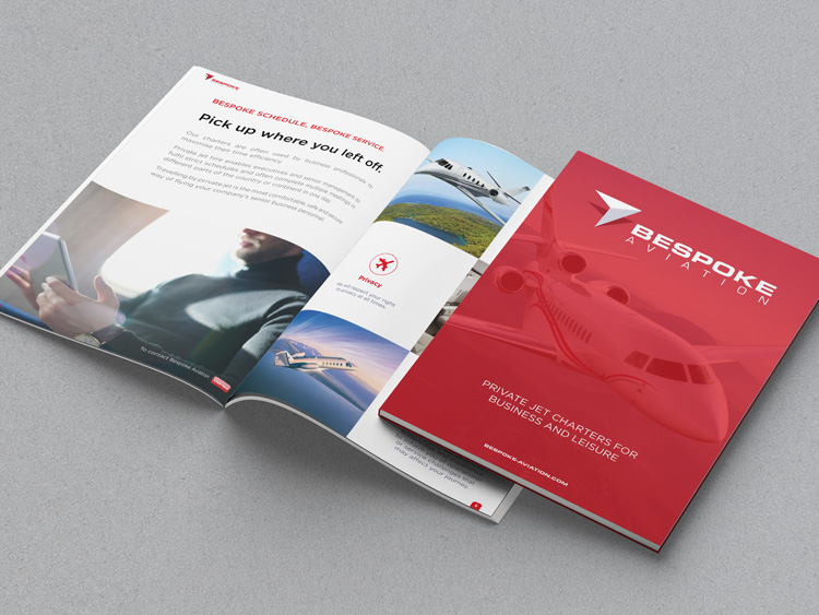 Webby Design Brochure Design for Bespoke Aviation