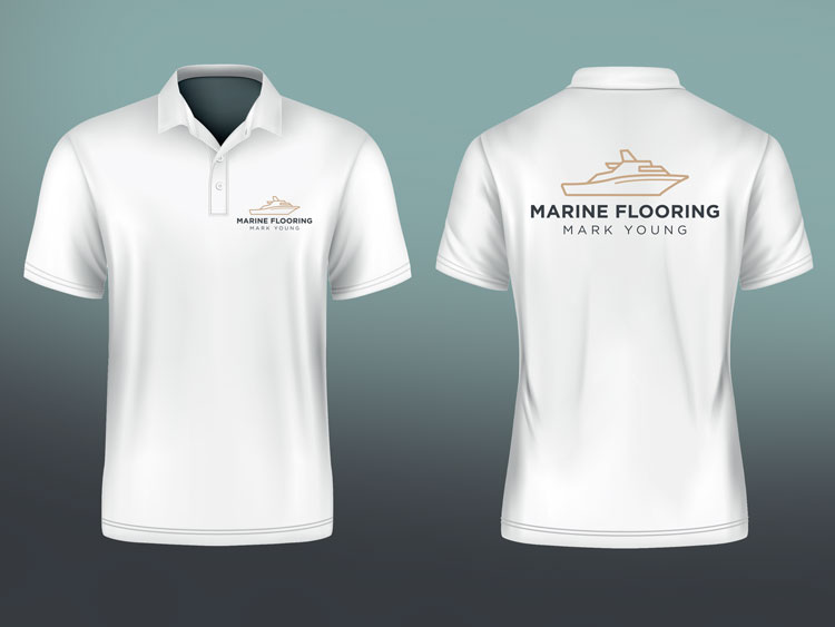 Webby Design Promotional Products Polo Shirts Mark Young Marine Flooring